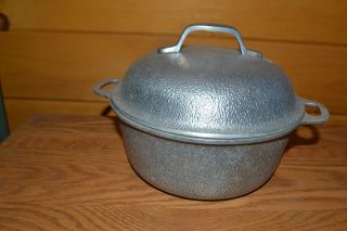 Vintage Silver Seal Cast Aluminum Small Roaster Cookware Collector Farm