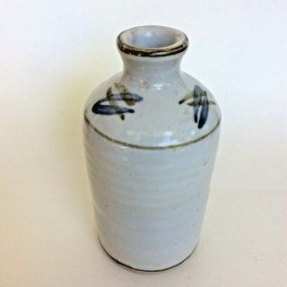 Harold Hughan Vintage Australian Studio Pottery Vase Bottle Dolomite Signed