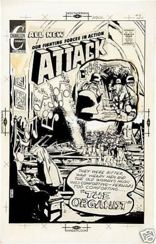 Charlton Comics Production Cover,  Attack 8 Charlton