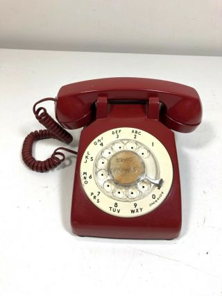 Vintage Western Electric Model 500 Red&white Two Tone Telephone Rotary Dial