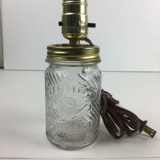Jumbo Peanut Butter Jar 1 Lb Lamp Jar Is No Lid Advertising