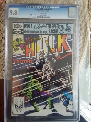 Incredible Hulk 268 Marvel 1982 Cgc 9.  8 Frank Miller Micronauts Daredevil Ad