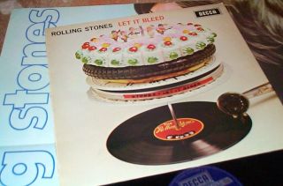 U.  K.  Pressing Let It Bleed The Rolling Stones Nmint Decca Orig W Poster Midnight