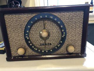 Vintage Zenith High Fidelity Am Fm Tube Radio Mid Century Model B835r