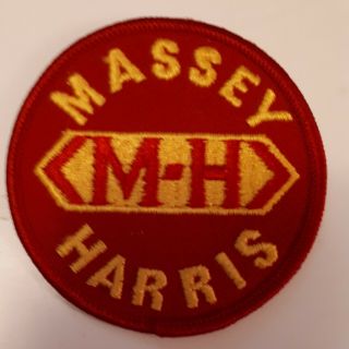 Rare Vintage Canadian " Massey Harris " Cloth Patch - Red & Yellow