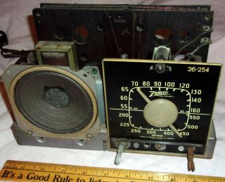 Zenith 6d510 Radio Chassis Only (6a01) 1940 Complete Hums Plays L@@k