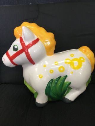 Wells Fargo Horse Piggy Bank Ceramic Figurine Chinese Year Of The Horse Fs