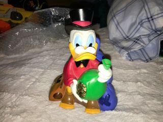 Vintage: Disney Scrooge Mcduck Coin Bank Plastic With Stopper