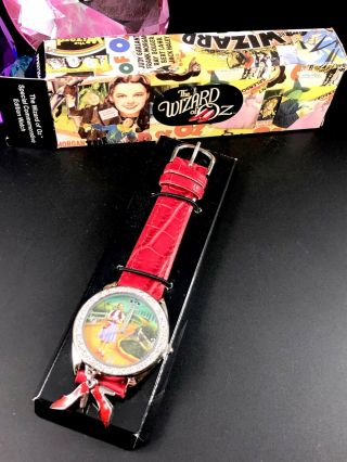 In The Box Warner Bros The Wizard Of Oz Watch Red Band Ruby Slipper Charms