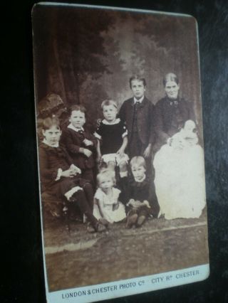 Cdv Photograph Group Of Eight By London & Chester C1880s R 40 (14)
