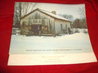 Grand Detour 1970 John Deere Appointment Calendar Shouse Implement Co Abiline Ks