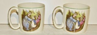 Vintage Peter Rabbit Design Mugs By Wedgwood Of Eturia & Barlaston N526