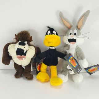 Daffy Duck Taz Bugs Bunny Set Of 3 Warner Bros Looney Tunes Mini Bean Bag Plush