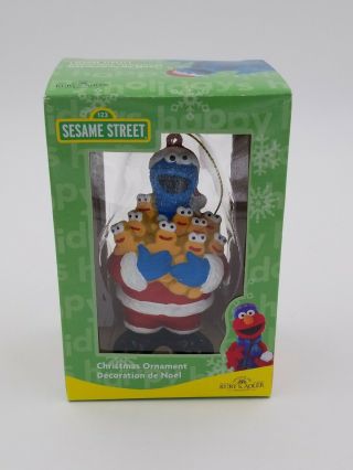 Kurt Adler Sesame Street Christmas Ornament Cookie Monster Santa