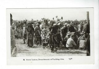 1930? Sioux Indian Dance Ground At Pine Ridge,  Sd Real Photo Rppc Postcard Purdy