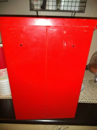 Vintage metal Post wall mount mailbox.  Measures 14 