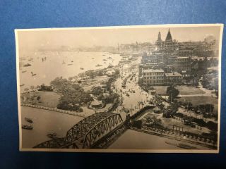Real Photo Old China Postcard - Shanghai Bund And Garden Bridge