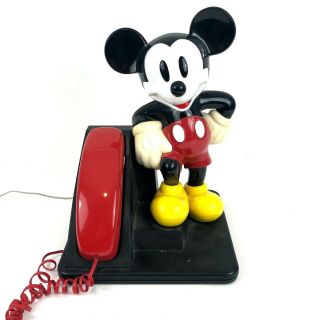 Vintage Disney Mickey Mouse Phone 1990s Desk At&t Telephone Push Button