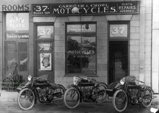 Vintage Indian Motorcycle Photo 1916 Motorcycles Dealership Powerplus Bikes Cal
