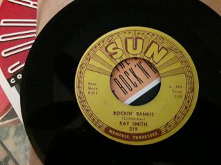 Ray Smith Rockin Bandit 45 Record Sun Label 319 Sheldon " 1959