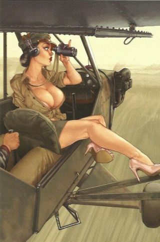 Aviation Pinup Sexy Girl Woman Plane Vintage Retro War Photo Ww2 Size 4x6 Q