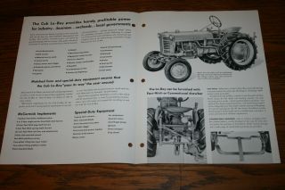 1955 International Harvester Cub Lo Boy Tractor Advertising Sales Brochure