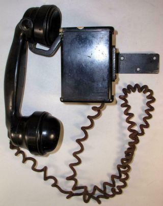 Antique Western Electric C - 1 Space Saver Telephone W E - 1 Receiver No Dial