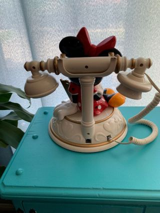 Vintage Telemania Minnie Mouse Desk Telephone by Disney 3