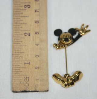 Vintage Napier Waving Mickey Mouse Stick Pin Gold Disney