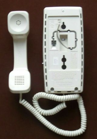 Vintage AT&T Traditional Model 100 Touch Tone Phone,  Wall Mount / Ivory 2