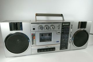 Old Vintage Sharp Gf - 7300 Boombox Ghettoblaster Portable Radio/ Stereo Please Re