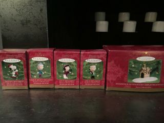 Hallmark A Snoopy Christmas Ornaments - Complete Set Of 5