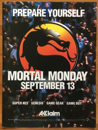 Mortal Kombat Launch Day Snes Nintendo Sega Genesis 1990 