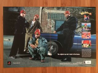Parappa The Rapper 2 Ps2 2002 Vintage Poster Ad Print Art Official Promo Rare