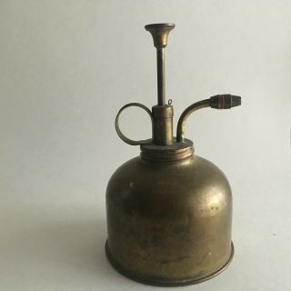 Vintage Brass Thumb Pump Oil Can 333 No.  107 Made In Hong Kong 6 " Tall