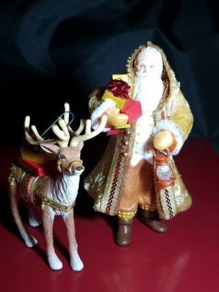 Father Christmas 2016 Hallmark Ornament 13 Gold Santa Claus Lantern Presents