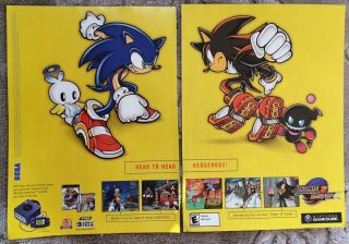 Sonic Adventure 2 Battle Poster Ad Print Gamecube Retro