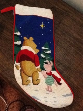 Vintage Winnie The Pooh And Piglet Christmas Stocking