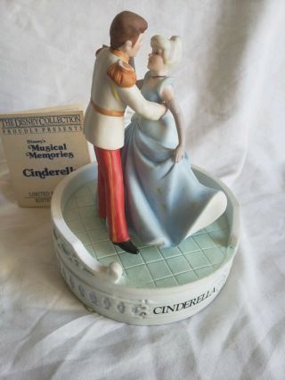 Disney Musical Memories Cinderella Hand Painted Porcelain Music Box 1986 Ltd.  Ed
