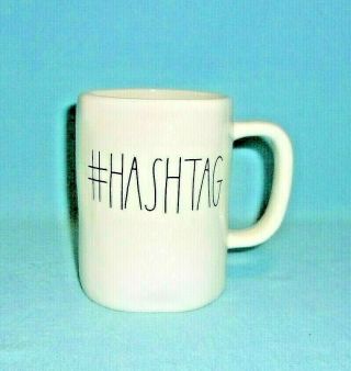 Rae Dunn Magenta Large M Stamp Hashtag Coffee Mug.