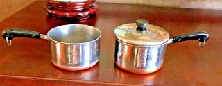 Revere Ware Copper Clad Stainless 1 Cup Measuring Cup W/ Lid 2 Cups 1 Lid