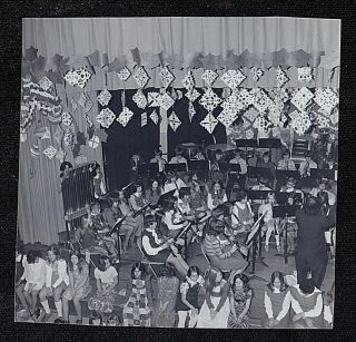 Antique Vintage Photograph Children In Band Performing - Musical Instruments