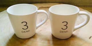 Starbucks 2011 3 Demi Espresso Mini Mug White Demitasse 3 Oz (2)