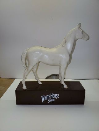 Vintage White Horse Scotch Whisky Horse Statue Display.