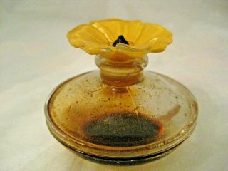 Vintage Flower Stopper Perfume Bottle For Caresse