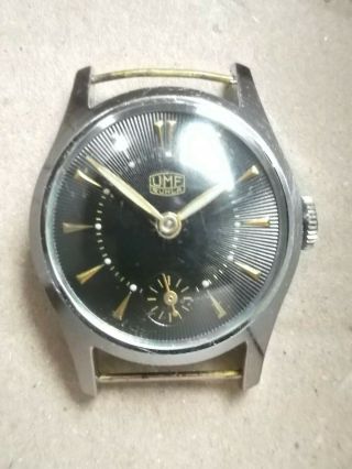 Umf Ruhla Vintage Watch,  Well Black Dial Made In East Germany