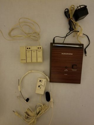 Vintage Muraphone Mp - 101,  Featherweight Phone Headset,  Duofone Two - Line Controll