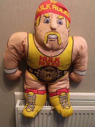 Wwf Hulk Hogan Wrestling Buddy Pillow.  Vintage 1990.  Tonka.