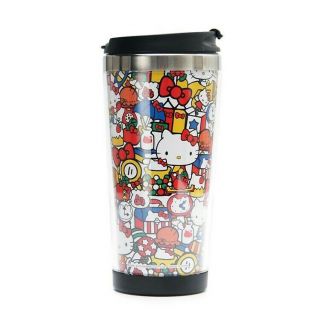 Sanrio Hello Kitty Stainless Steel Coffee Tea Mug Cup Tumbler : Fun Holiday