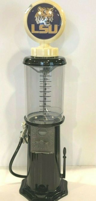 Lsu Gumball Peanut Machine Gas Pump Coin Operated 22 " Black/clear Collectible